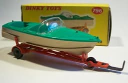 Healey Sports Boat and Trailer by Dinky Toys