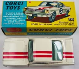 Ford Mustang Fastback 2+2 Racing Car Competition Model by Corgi Toys