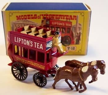 1899 Horse-Drawn Bus \'Lipton\'s Tea\' by Matchbox