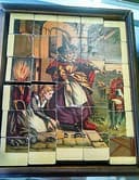 1880 Antq McLoughlin Cinderella Aunt Louisa’s WOOD Cube PUZZLE Box Boys & Girls