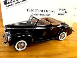 1940 Ford Deluxe Convertible NEW in BOX w/Paperwork by Danbury Mint