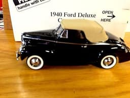 1940 Ford Deluxe Convertible NEW in BOX w/Paperwork by Danbury Mint