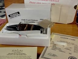 1940 Ford Deluxe Convertible NEW in BOX w/Paperwork by Danbury Mint