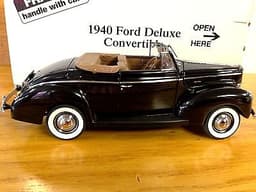 1940 Ford Deluxe Convertible NEW in BOX w/Paperwork by Danbury Mint