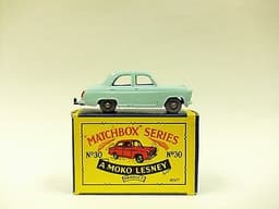 1956 MOKO Lesney Matchbox No.30 \'FORD PREFECT\'--light blue--see photos & more...