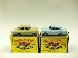 1956 MOKO Lesney Matchbox No.30 \'FORD PREFECT\'--light blue--see photos & more...