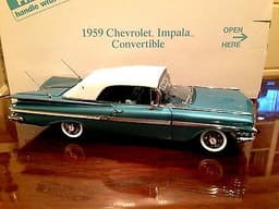 1959 Chevrolet Impala Convertible Danbury Mint Mint in BOX Batwing Machine 348