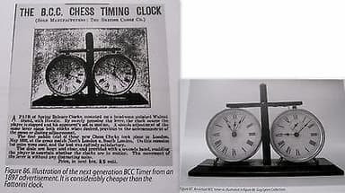 Antique chess clock british chess company