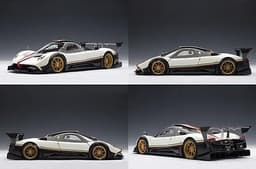AUTOart 1:18 PAGANI ZONDA R WHITE TRICOLOR ITALIAN STRIPE 78262