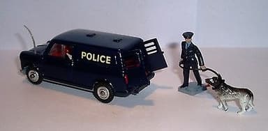 Corgi 448 1960\'s Police Mini Van with Handler and GSD. Mint in Mint Original Box