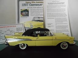 Danbury Mint 1:24 scale 1957 Chevrolet Bel Air Convertible 50th Anniversary
