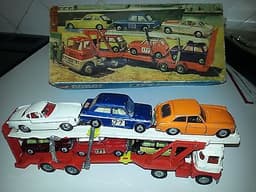 Diecast Boxed Corgi Toys Car Transporter Gift Set 41 - MG Volvo Mini Cooper Imp