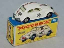 Matchbox Lesney RW No15 Volkswagen 1500 Beetle - RARE CODE 3 "HERBIE" Decals