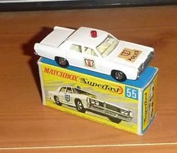 MATCHBOX LESNEY SUPERFAST #55 MERCURY POLICE CAR MIB