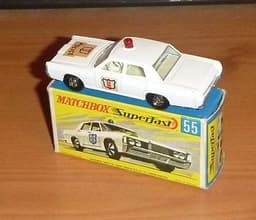 MATCHBOX LESNEY SUPERFAST #55 MERCURY POLICE CAR MIB