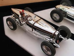 PINK KAR BOXED LTD EDITION ANNIVERSARY SET OF CHROME BUGATTI & AUTO UNION CARS