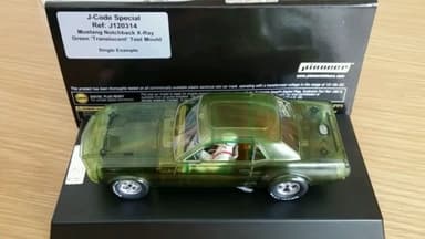 PIONEER SLOT ONLY 1 MADE J-CODE MUSTANG TEST MOULDING GREEN X-RAY SCALEXTRIC