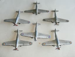 Pre-war Dinky Toy Box Set 60N Fairey "Battle" Bomber - 6 Aircraft