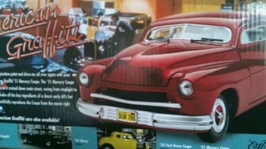 Rare american graffiti 51 mercury coupe  ertl 1/18 scale wolfman jack