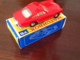 RARE \' RED \' REGULAR WHEELS MATCHBOX 1-75  75b FERRARI BERLINETTA \' RED \'