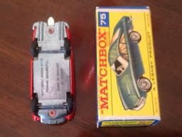RARE \' RED \' REGULAR WHEELS MATCHBOX 1-75  75b FERRARI BERLINETTA \' RED \'