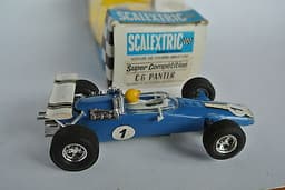 Scalextric Exellent BOXED PANTER Eng .\'69 BLUE RARE colour Vintage slot car