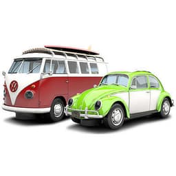 SCALEXTRIC Slot Car C3371A Sand & Surf VW Beetle/Camper Van