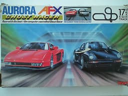 TOMY AURORA AFX GHOST RACER FERRARI PORSCHE SLOT CAR SET IDEAL RETRO XTMAS GIFT!