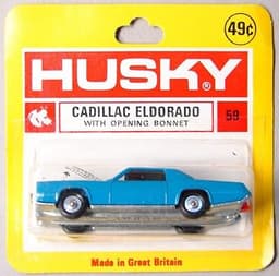 Vintage HUSKY #59 CADILLAC ELDORADO - GREAT BRITAIN - NRMIP MOC - 1960s