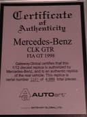 1/12 AUTOART MERCEDES-BENZ CLK GTR no 2267 of 4999