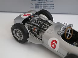 1:18 1955 CMC Diecast Mercedes-Benz W196 Silberpfeil-Monoposto No.6 Moss