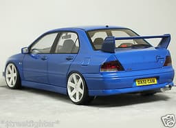 1:18 "MITSUBISHI LANCER EVOLUTION VII 7" RALLIART REIMS BLUE MODIFIED TUNING EVO