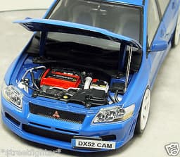 1:18 "MITSUBISHI LANCER EVOLUTION VII 7" RALLIART REIMS BLUE MODIFIED TUNING EVO