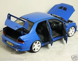 1:18 "MITSUBISHI LANCER EVOLUTION VII 7" RALLIART REIMS BLUE MODIFIED TUNING EVO