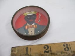 #1 Black Americana Negro Monty Polish Palm Dexterity Puzzle Tin Toy c1920s