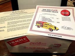 1935 Ford Model A Pickup Coca Cola Delivery Danbury Mint New in the BOX Papers
