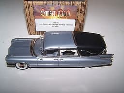 1959 Cadillac Crown Royale Hearse Sunset Coach Motor City 1/43 n MiniMarque