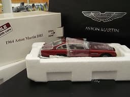 1964 Aston Martin DB5 Danbury Mint Dubonnet Rosso + Original Boxes & Letters