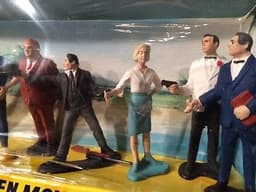 1967 Antique Gilbert \'James Bond\' 10 Piece Movie Character Set **Original**
