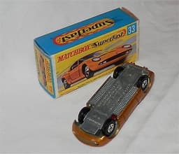 60s.Lesney,Matchbox.superfast.33.LAMBORGHINI.Muira.P400.COPPER,RED INTERIOR.MIB
