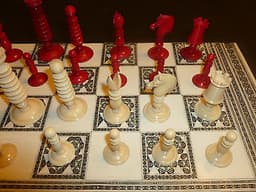 Antique Thomas Lund Chess Set