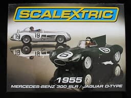 BOXED LTD EDITION SCALEXTRIC 1955 Merc Benz 300 SLR & Jaguar D Type SLOT CARS