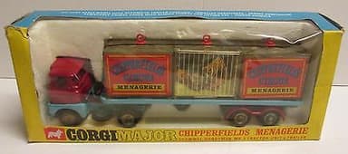 Corgi Toys, 1139, Chipperfields Menagerie Scammell Handyman, rare