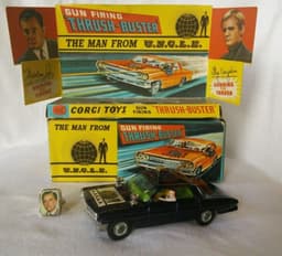 CORGI TOYS 497 - THE MAN FROM UNCLE THRUSHBUSTER - BOXED WITH WAVERLY RING