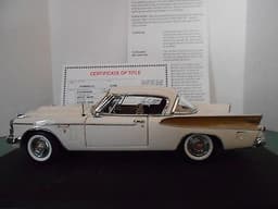 Danbury Mint 1:24 scale 1957 Studebaker Golden Hawk in "Arctic White"
