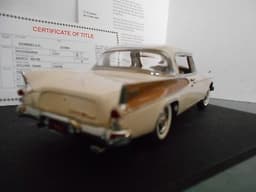 Danbury Mint 1:24 scale 1957 Studebaker Golden Hawk in "Arctic White"