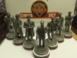 Danbury Mint Doctor Who Pewter Chess Set, Daleks, Tardis, Cybermen, K9