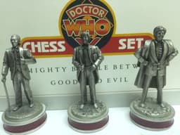 Danbury Mint Doctor Who Pewter Chess Set, Daleks, Tardis, Cybermen, K9