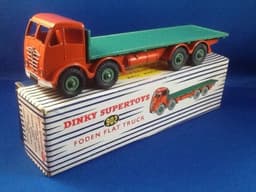 DINKY 902 FODEN FLAT TRUCK ORANGE GREEN MINT BOXED FREE UK P&P