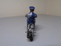 DINKY TOYS No 37b VINTAGE PRE-WAR POLICE MOTORCYCLE VERY RARE ITEM GOOD COND.
